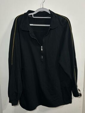 Givenchy for Singapore Airlines Mens Vintage Quarter Zip Pullover Black